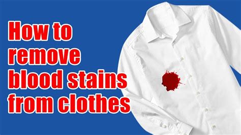 blood in clothing remove tricks